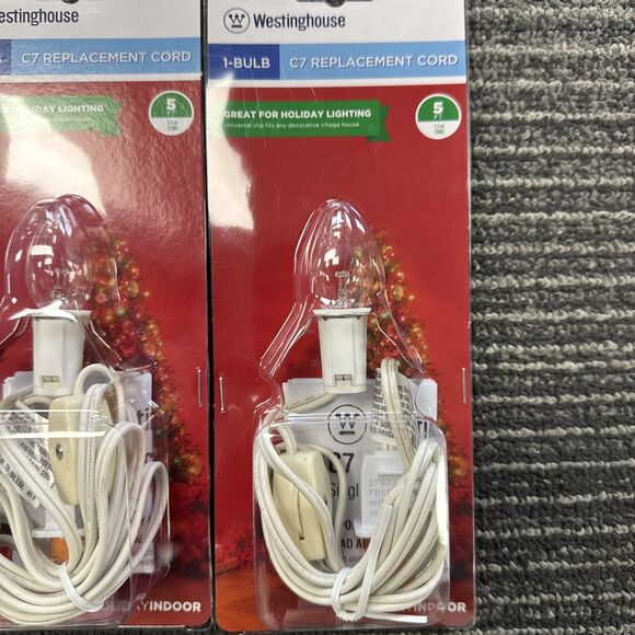 Westinghouse 3Pk Bulb Replacement Cord Replacement Cord White PVC - Picture 2 of 11